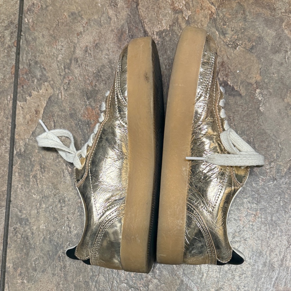 Steve Madden Metallic Gold Women's Sneakers - Picture 10 of 11